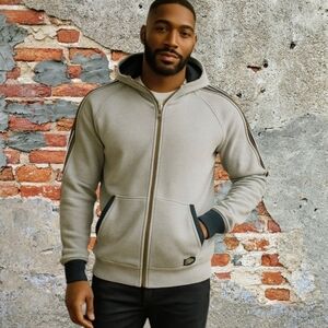 Switch Remarkable Billionaires Club gray zip fleece hoodie with black/gold sz XL